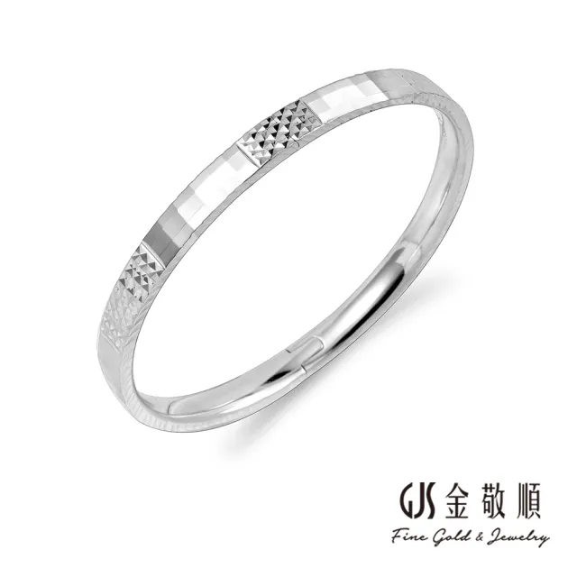 【GJS 金敬順】鉑金PT950鉑金手環鑽石舞台(鉑金重:4.40錢+-0.03錢)