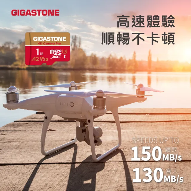 【GIGASTONE 立達】4K Camera Pro microSDXC UHS-Ⅰ U3 A2V30 256GB攝影高速記憶卡-2入組(GoPro/DJI)