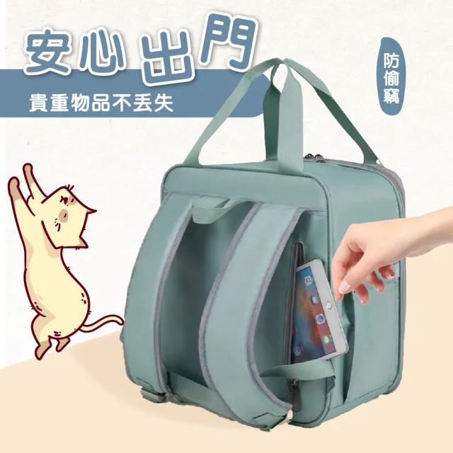 【KIDS PARK】多功能寵物背包(寵物外出包/單肩手提後背包/狗狗背包/貓咪背包/貓咪外出包/寵物包)