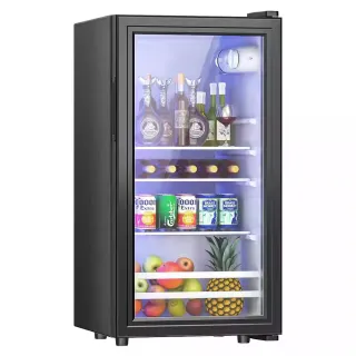 【SongSH】（131L）冰箱冷藏櫃展示櫃紅酒櫃家用商用透明玻璃門飲料冷藏(冰箱/冷藏櫃/展示櫃)