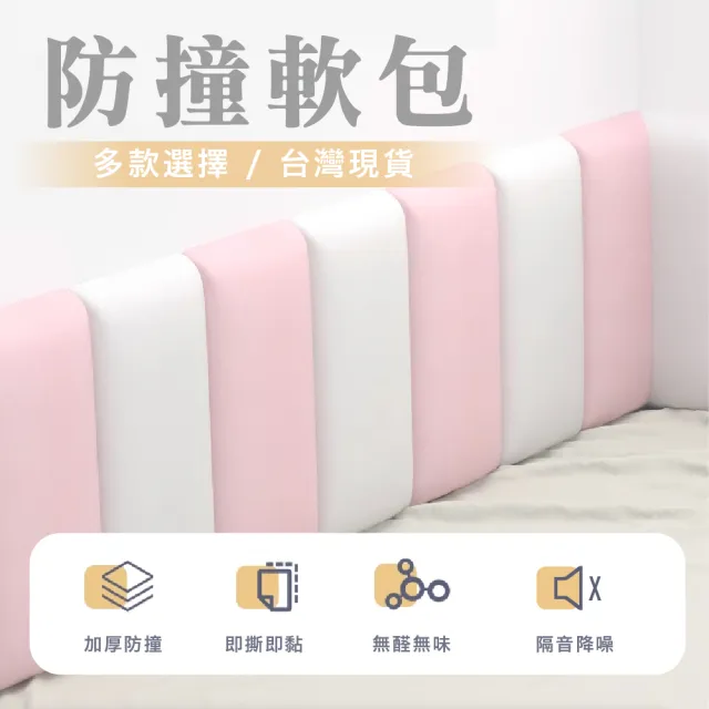 【KIDS PARK】PU防撞防水軟包2入組(壁貼軟墊形式/加厚軟包/嬰幼兒童保護隔音棉/牆壁貼/背景牆佈置)