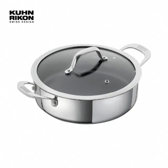 【Kuhn Rikon】瑞士ALLROUND系列-28cm 雙耳湯鍋/淺燉鍋(5L)