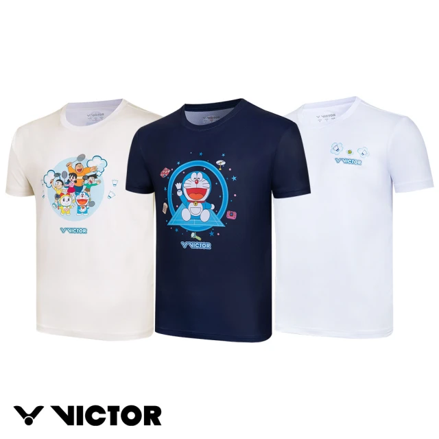 【VICTOR 勝利體育】VICTOR 哆啦A夢限定系列T-Shirt(T-523DRM/T-524DRM/T-525DRM 三款)