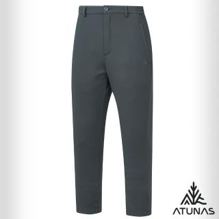 【ATUNAS 歐都納】男款SOFTSHELL防風保暖長褲(A1PA2503M星夜黑/內裡薄刷毛/登山褲/休閒健行/素面百搭)
