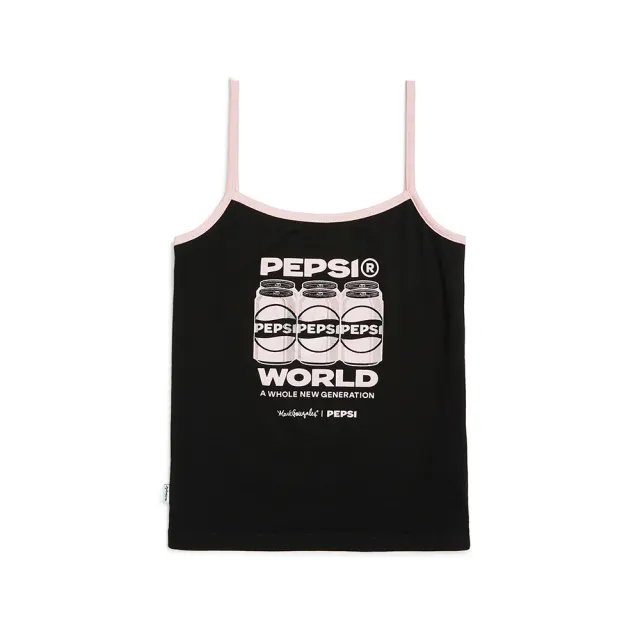 【Mark Gonzales】女款 MG X Pepsi 細肩上衣-黑色(百事可樂聯名)
