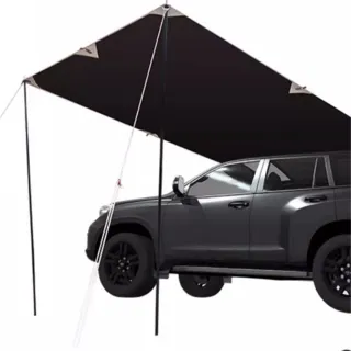 【匠俱】戶外黑膠遮陽防曬露營天幕側帳(磁吸固定 車載天幕 黑膠車尾帳 車頂遮陽棚 露營裝備)