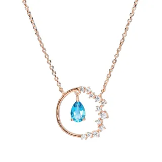 【幸福珠寶】新年快樂 盛夏星空｜水滴設計托帕石晶垂墜項鍊(6*9mm頂級托帕石)