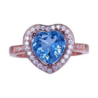 【幸福珠寶】Valentines托帕石 戒指(8mm頂級托帕石 典藏推薦款)