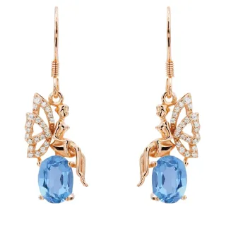 【幸福珠寶】ValentinesNoble｜天然托帕石耳環(6*8mm珠寶級托帕石)