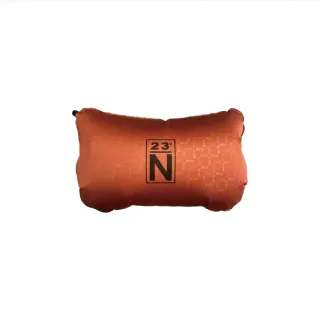 【北緯23☆N】自動充氣枕頭-橘紅(悠遊戶外)