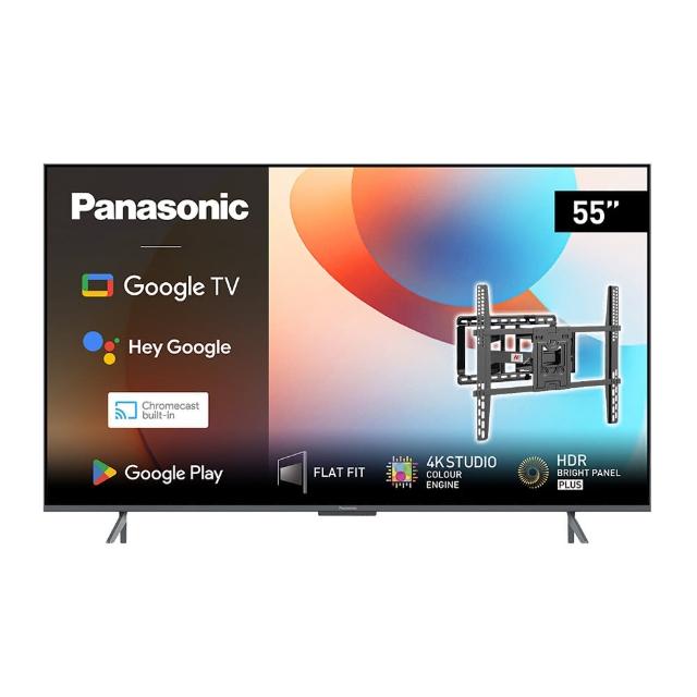【Panasonic 國際牌】55型4K QLED聯網顯示器 無視訊盒+手臂式壁掛安裝(TN-55W85AGT)