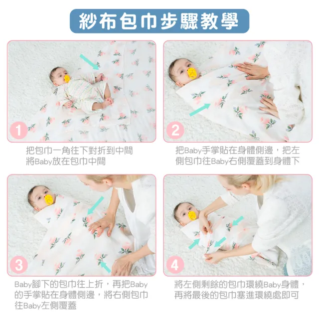 透氣竹纖維紗布嬰兒包巾涼感多功能萬用巾(哺乳餵養用品 嬰兒被毯 嬰兒包巾 彌月禮)