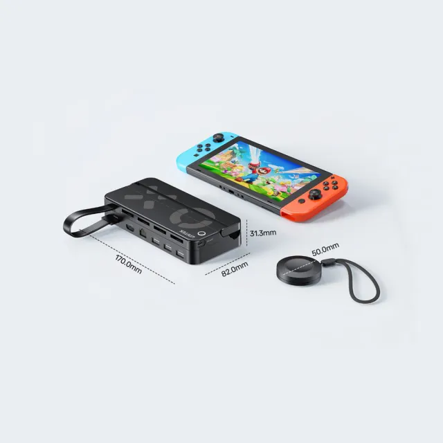 【UNITEK】G1002F任天堂遊戲機4合1Switch讀卡器+遙控器+擴充座  保固兩年(UNITEK G1002F任天堂副廠配件)