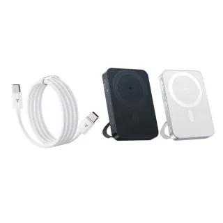 【TORRAS 圖拉斯】60W CC充電線組★Ostand Qi2 10000mAh MagSafe超薄磁吸旋轉支架行動電源(具Wh標示)