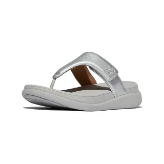 【FitFlop】F-MODE GO 可調式厚底夾腳涼鞋-女(銀色)