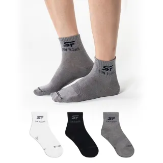 【SunFlower 三花】12雙組 加大襪1/2休閒襪(短襪.襪子.大尺碼襪)