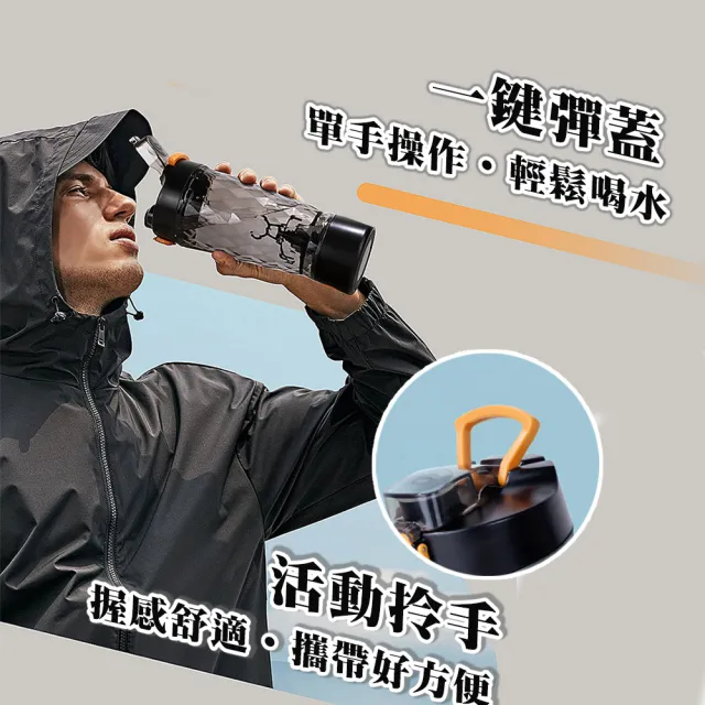 【TAI LI 太力】炫彩Tritan電動攪拌杯650ml(含粉盒)隨行杯 奶昔杯 咖啡杯 蛋白粉 搖搖杯 攪拌杯