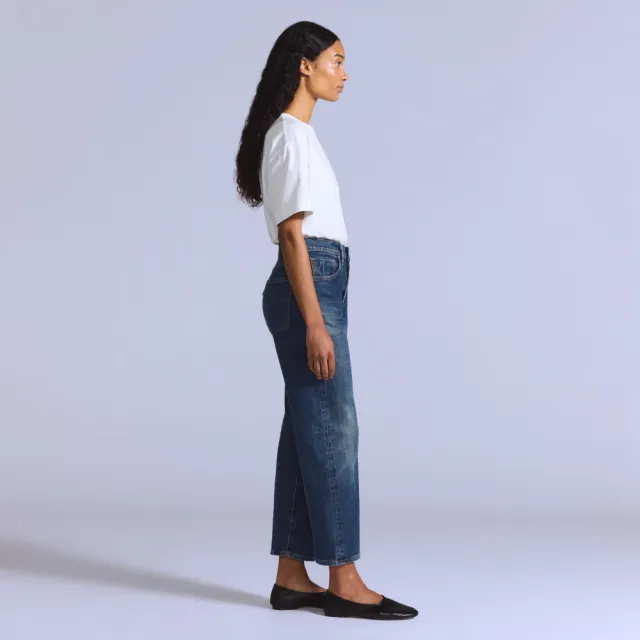 【LEVIS】BLUETAB™ Column 日本製高腰直筒牛仔褲 / 微彈布邊面料 女生牛仔褲 人氣新品 A5888-0011