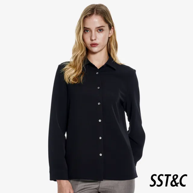 【SST&C】女裝 藏青挺感長袖上著/襯衫01082504002(換季55折)