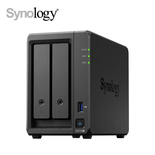 Synology 群暉科技】DiskStation DS725+ NAS 網路儲存伺服器(2Bay/AMD