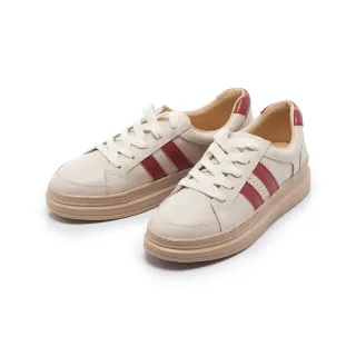 【FAIR LADY】軟實力 街頭復古真皮厚底休閒鞋(洋紅/502910 女鞋)