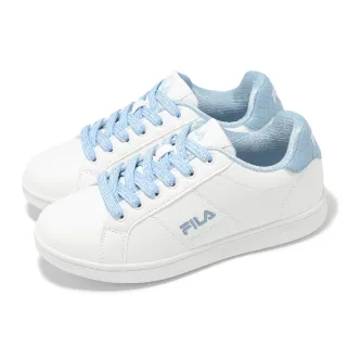【FILA】休閒鞋 Inheritance 3 女鞋 白 藍 低筒 皮革 小白鞋 斐樂(5C923Z113)