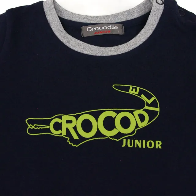 【Crocodile Junior 小鱷魚童裝】『小鱷魚童裝』鱷魚LOGO印圖連身裝(產品編號 : C67597-05 小童款)