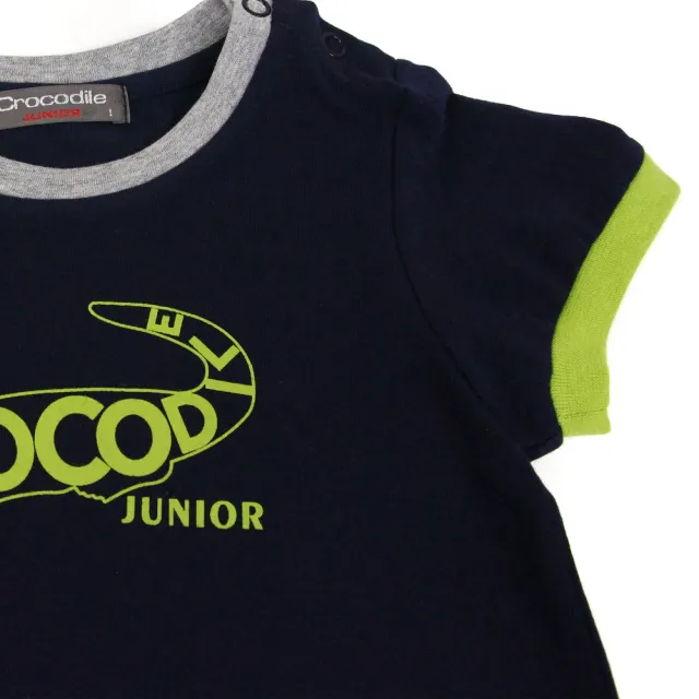 【Crocodile Junior 小鱷魚童裝】『小鱷魚童裝』鱷魚LOGO印圖連身裝(產品編號 : C67597-05 小童款)