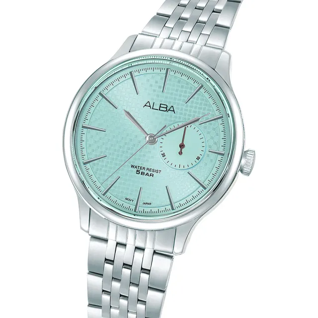 【ALBA】Prestige 滑動式秒針編織紋手錶-41mm 禮物 送禮 推薦(A5B007X1/VH65-X001G)