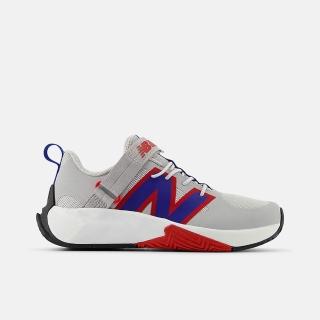 【NEW BALANCE】Fuelcell Play V1 中大童 運動休閒鞋 寬楦 魔鬼氈 灰紅藍(PTFCYAM)
