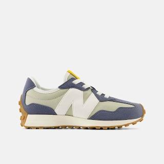 【NEW BALANCE】中大童 休閒鞋 經典 復古 W寬楦 NB 327 緩震 藍 綠(PH327SM)