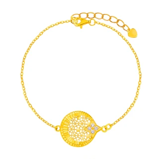 【Just Gold 鎮金店】日月星光 黃金手鍊