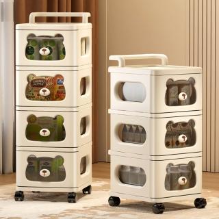 【巨匠】零食置物架 5層小推車 抽屜式收納架 家用小推車收納櫃 玩具雜物儲物櫃(零食小推車收納櫃)