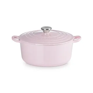 【Le Creuset】典藏琺瑯鑄鐵鍋圓鍋24cm(雪紡粉)