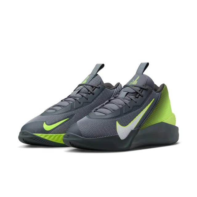 【NIKE 耐吉】籃球鞋 男鞋 運動鞋 包覆 緩震 G.T. JUMP ACADEMY EP 灰螢光綠 HF1804-004