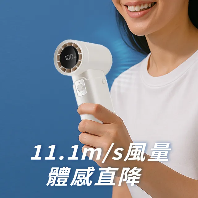 【WONDER 旺德】手持高速風扇行動電源 WH-FU35P 白(二合一風扇 可上機 小風扇 迷你風扇 USB風扇 WH標示)