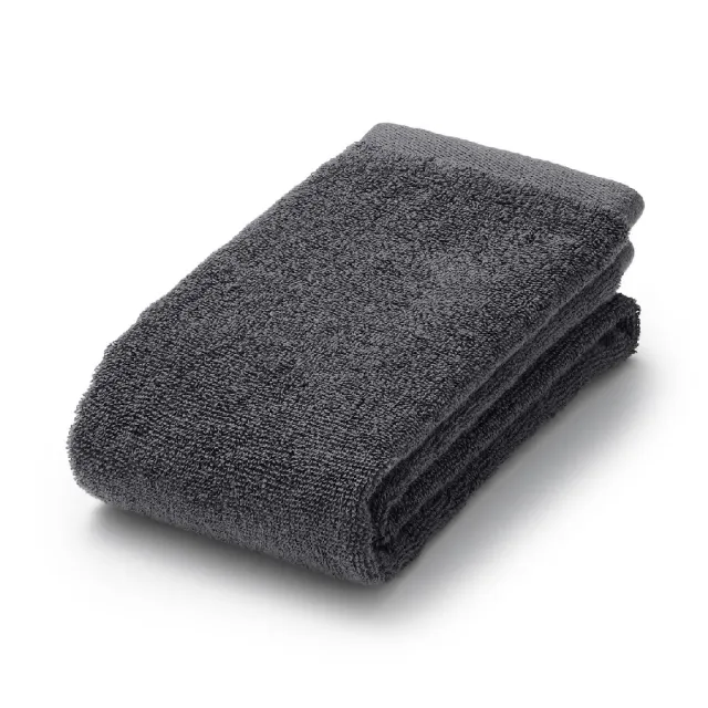 【MUJI 無印良品】棉圈絨雙線織面用巾/可吊掛 成品尺寸:W34×L85 cm(柔白/灰色/綠色/粉米色/墨黑色)