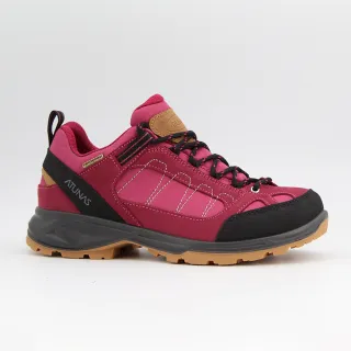 【ATUNAS 歐都納】女款防水抗臭低筒健行鞋(A1GCFF05N桃紅/吸汗透氣/寬楦舒適/緩震支撐/登山鞋)