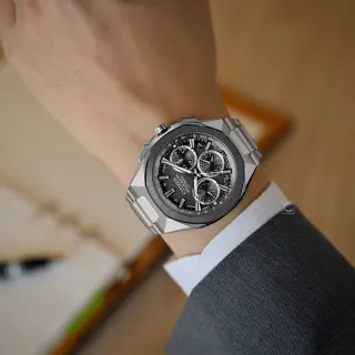 【CITIZEN 星辰】ATTESA 鈦金屬 萬年曆 GPS 光動能錶44MM 銀 新年禮物 交換禮物(CC4104-53E)
