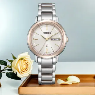 【CITIZEN 星辰】XC 七夕情人節推薦 光動能大三針女錶 母親節 禮物 送禮(EW2429-56X)