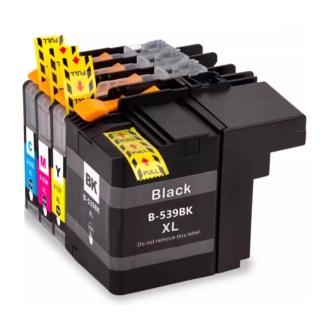 TC BROTHER 四色一組 LC539XLBK LC535XL C/M/Y 高容量相容墨水(適用 DCP-J100 DCP-J105 MFC-J200)