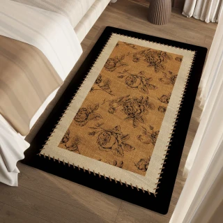 【匠俱】床邊毯160x230cm(中古風臥室床邊地毯 家用客廳地墊 沙發茶几毯 耐髒床前床邊腳墊)