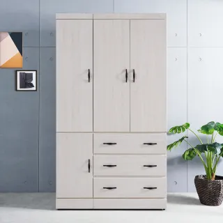 【時尚屋】[CU11]摩洛哥冰島白橡4x7尺衣櫃CU11-707(台灣製/免組裝/衣櫃)