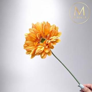 【Floral M】夏日繽紛小太陽非洲菊熱情黃仿真花花材（3入組）(人造花/塑膠花/假花/裝飾花)