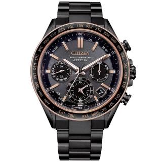 【CITIZEN 星辰】ATTESA GPS對時 光動能腕錶 44.6MM (CC4074-61W)父親節 禮物 推薦