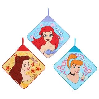 【Marushin 丸真】迪士尼 可掛式方巾 3入組 小美人魚&貝兒&灰姑娘