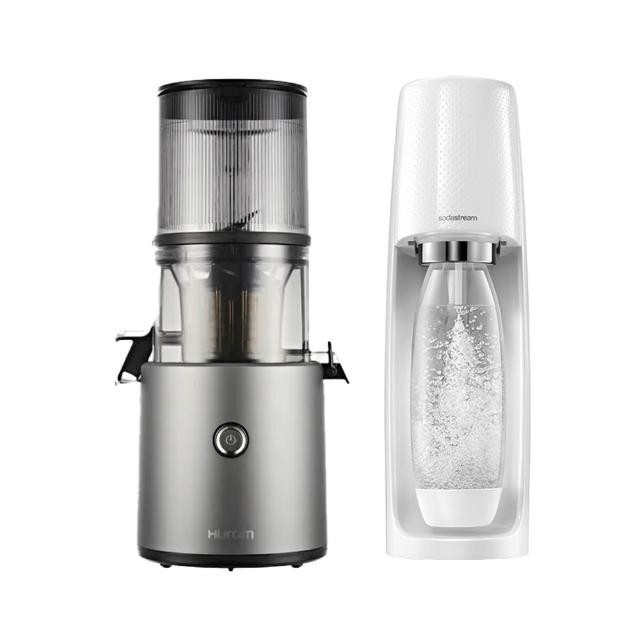 【HUROM】智能慢磨蔬果機(H-300E-DBBC03/TG/鐵灰色) + sodastream 氣泡水機 spirit