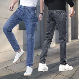 【Billgo】柔棉涼感天絲牛仔褲｜抗皺舒適輕薄款男長褲 5款 29-38吋(多款、彈性、柔軟)