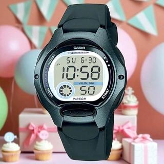 【CASIO 卡西歐】LW-200-1B 多功能色彩電子錶(學生最愛 防水50米 錶徑約3.49公分)
