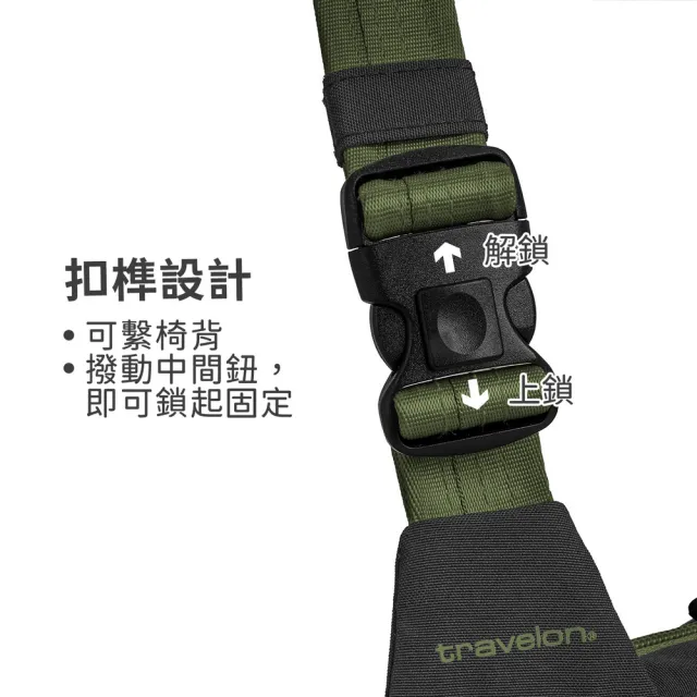 【Travelon】美國 Voyages 3層防盜胸背包 苔黑 / 斜背包 胸包 防偷防搶包 單肩包 送禮 男 女
